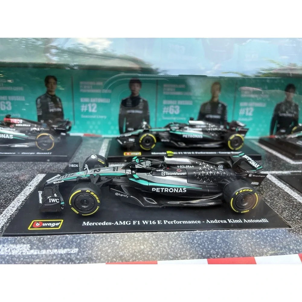 Burago 1:43 Scale Mercedes Benz Formula F1 Die Cast Racing Car 6-pack Set New